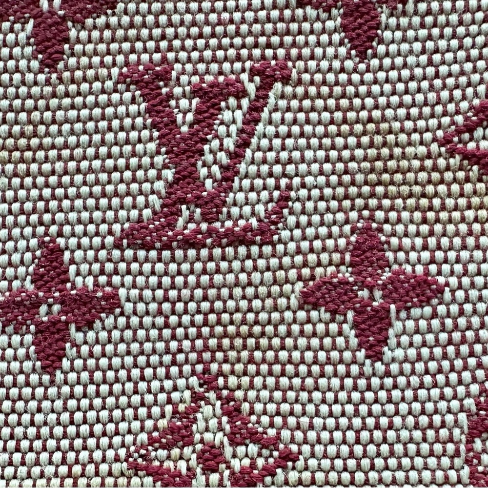 Vintage Louis Vuitton Keychain with leather trim.Red/Burgundy - Picture 2 of 6